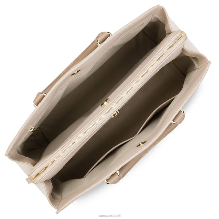 mulheres Lancaster Paris galet rose-cru-nude sacola lisa ou RBF43566