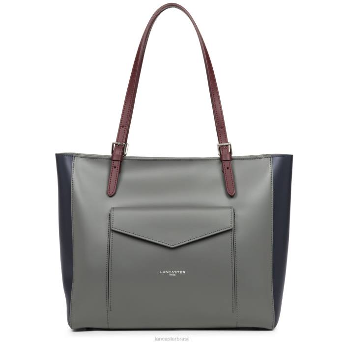 mulheres Lancaster Paris gris bleu fonce-bordeaux bolsa lisa RBF43426
