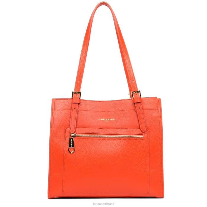 mulheres Lancaster Paris laranja-nu m tote bag foulonne duplo RBF42889