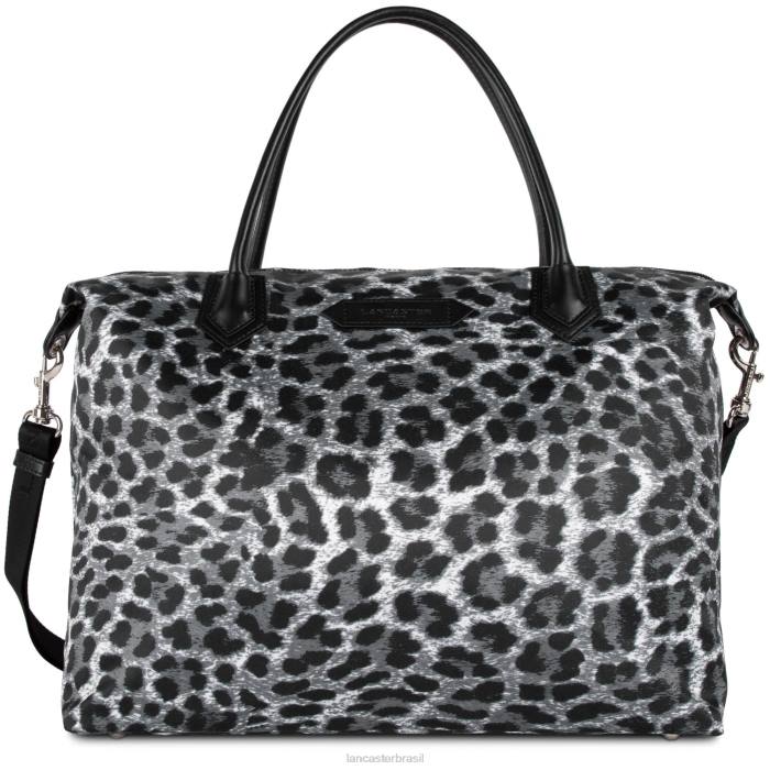 mulheres Lancaster Paris leopardo-gris bolsa esportiva básica RBF43071
