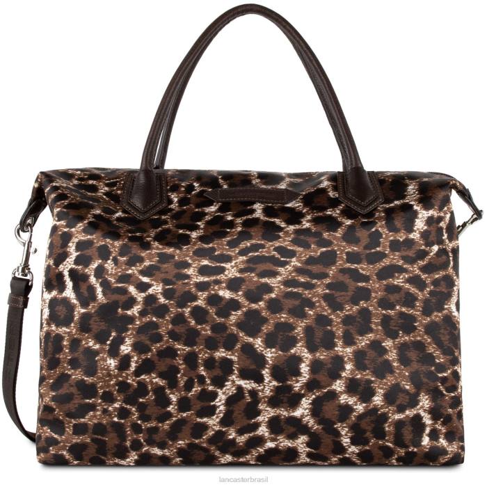 mulheres Lancaster Paris leopardo marrom bolsa esportiva básica RBF43070