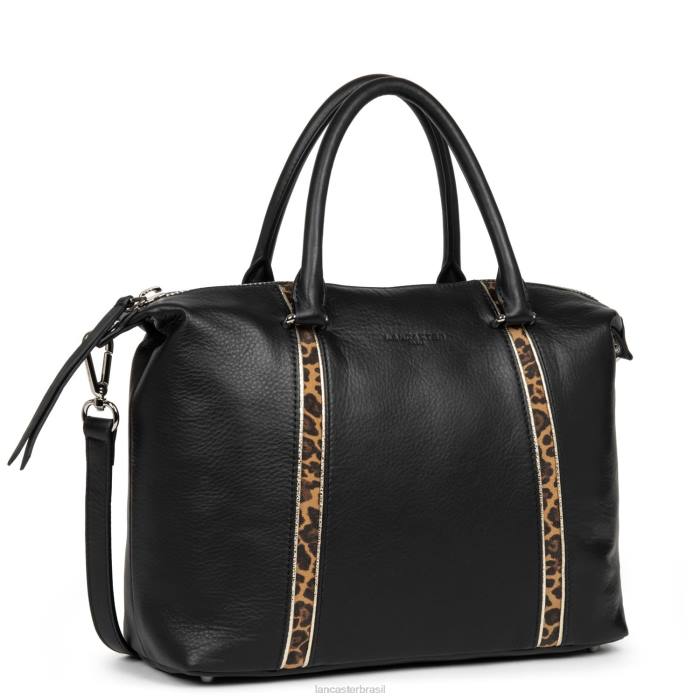 mulheres Lancaster Paris leopardo noir sacola melodia suave RBF42997