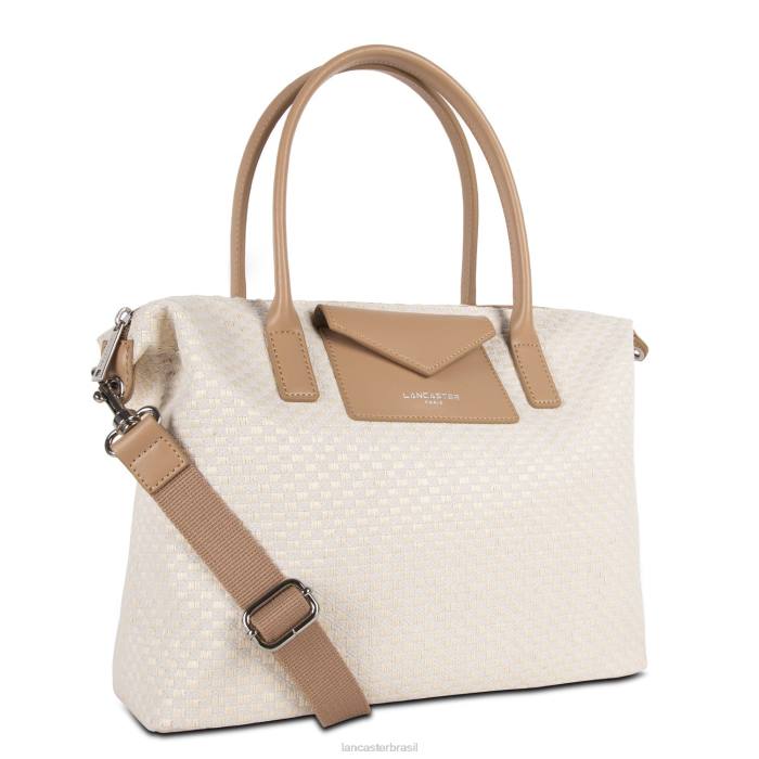 mulheres Lancaster Paris natural bolsa tote real damier tresse RBF43492