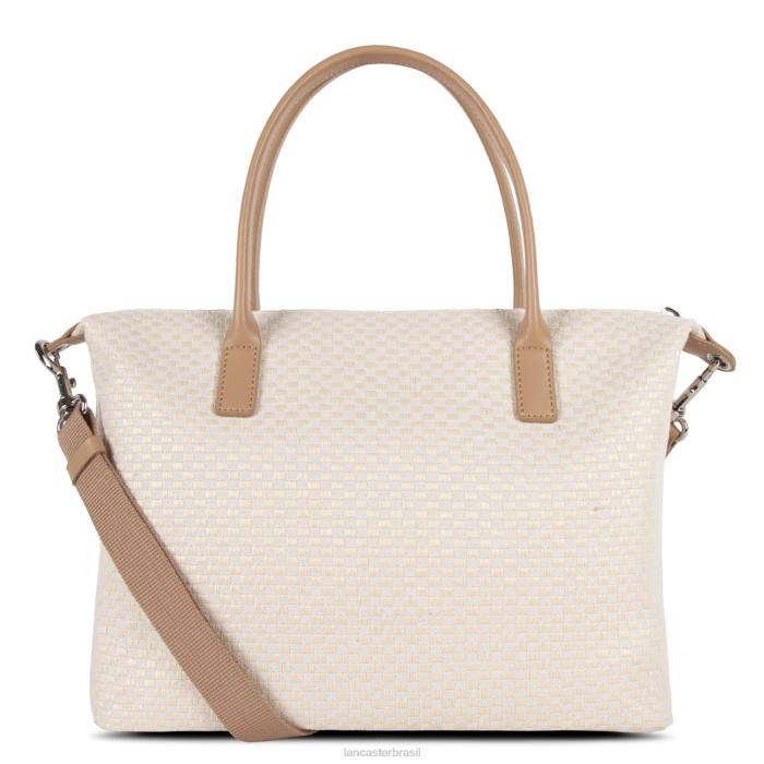 mulheres Lancaster Paris natural bolsa tote real damier tresse RBF43492