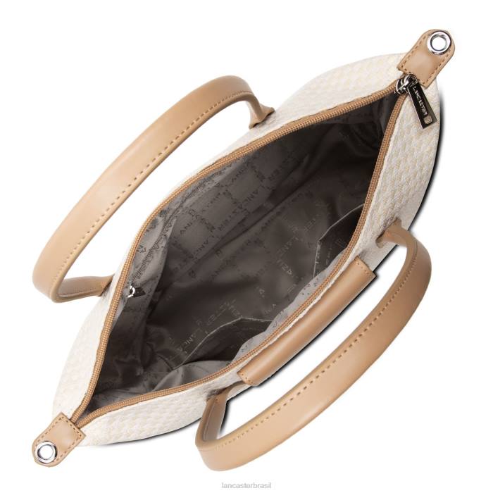 mulheres Lancaster Paris natural bolsa tote real damier tresse RBF43492