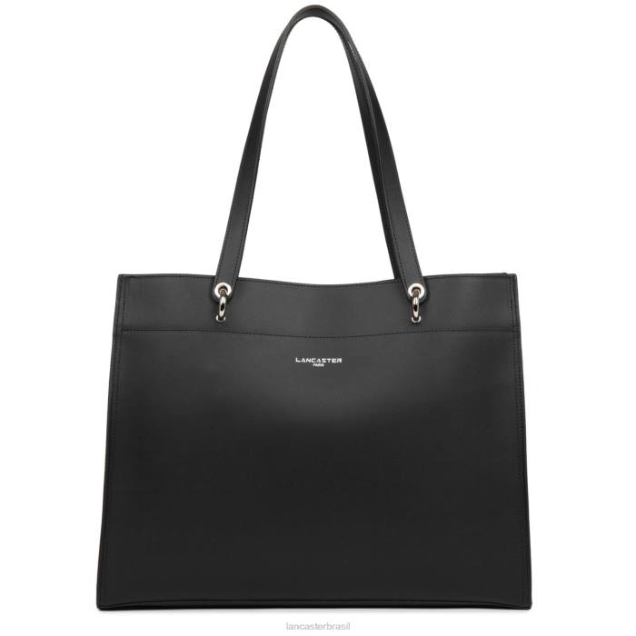 mulheres Lancaster Paris noir com champanhe bolsa tote grande pur & element city RBF44173