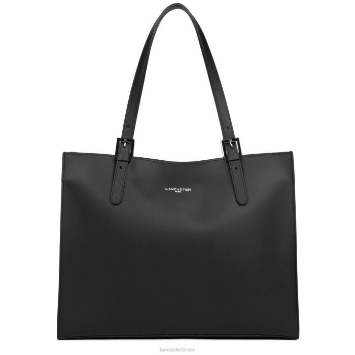 mulheres Lancaster Paris noir com champanhe bolsa tote grande pur & element city RBF44176
