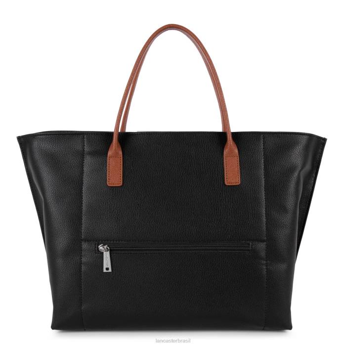 mulheres Lancaster Paris noir-galet rosa-conhaque bolsa grande maia RBF4754