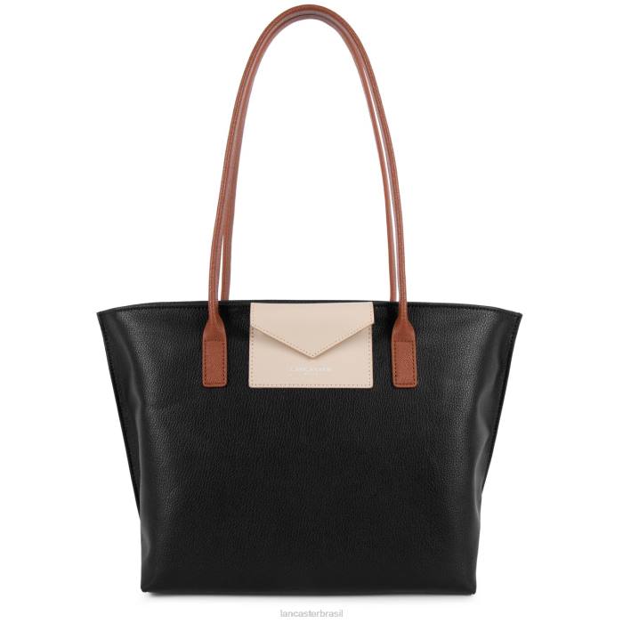 mulheres Lancaster Paris noir-galet rosa-conhaque bolsa tote maya RBF42836