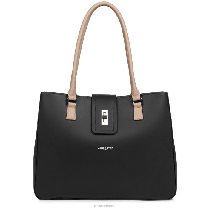mulheres Lancaster Paris noir-nu bolsa tote grande city mae RBF44437