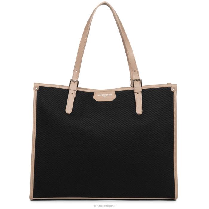 mulheres Lancaster Paris noir-nu bolsa tote midi real RBF43283