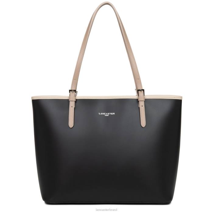 mulheres Lancaster Paris noir-nude clair-nude fonce bolsa grande lisa RBF43122