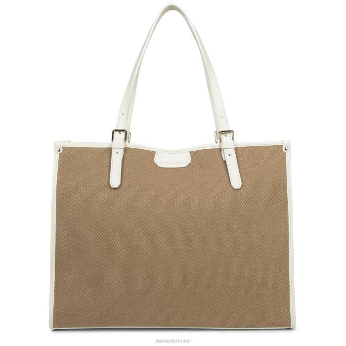 mulheres Lancaster Paris nude-cru bolsa tote midi real RBF43284
