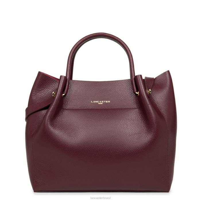 mulheres Lancaster Paris pourpre-in-fuxia bolsa tote foulonne dupla RBF42989