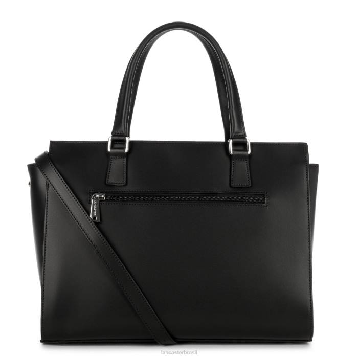 mulheres Lancaster Paris preto bolsa grande lisa RBF43138