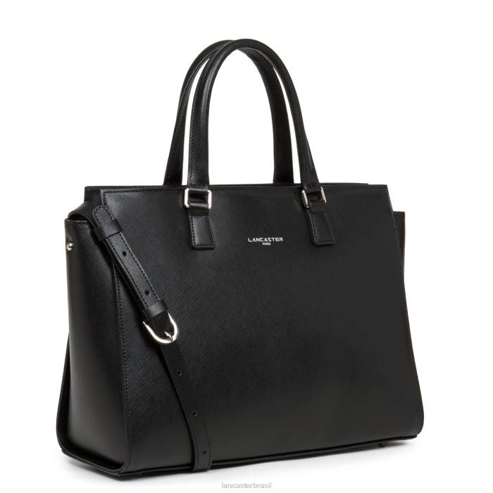 mulheres Lancaster Paris preto bolsa tote saffiano intemporel RBF43622