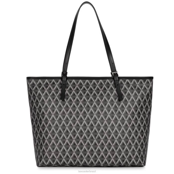 mulheres Lancaster Paris preto ícone de sacola grande RBF42521