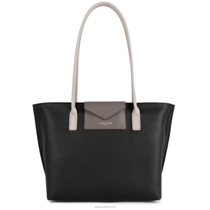 mulheres Lancaster Paris rosa noir-taupe-galet bolsa tote maya RBF42837