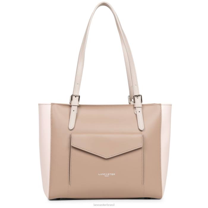 mulheres Lancaster Paris rosa-nude-galet rosa bolsa lisa RBF43557