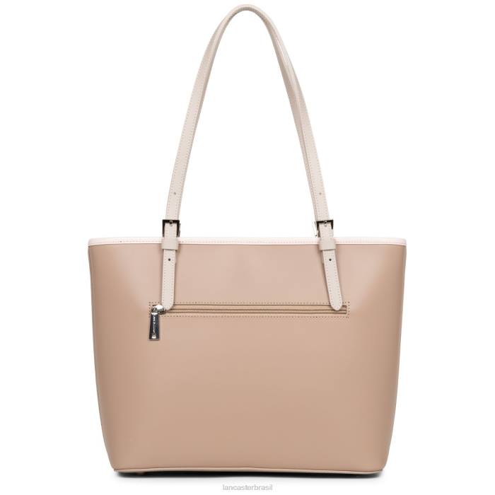 mulheres Lancaster Paris rosa-nude-galet rosa m sacola lisa RBF43117