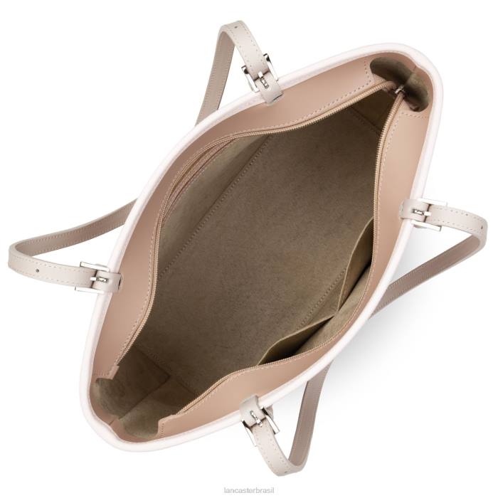 mulheres Lancaster Paris rosa-nude-galet rosa m sacola lisa RBF43117
