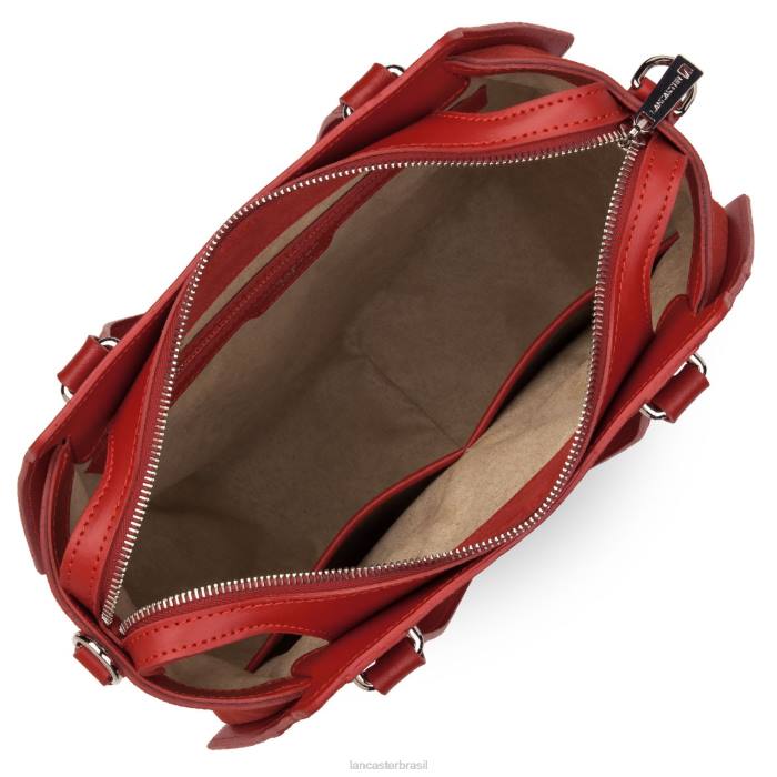 mulheres Lancaster Paris rouge bolsa tote grande lisa ruche RBF43524