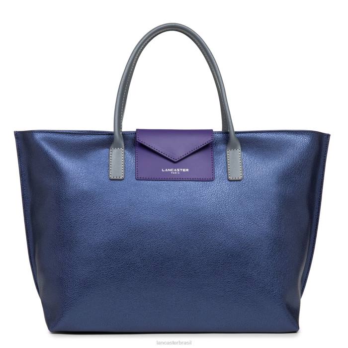 mulheres Lancaster Paris saphir-violeta-gris bolsa grande maia RBF4735