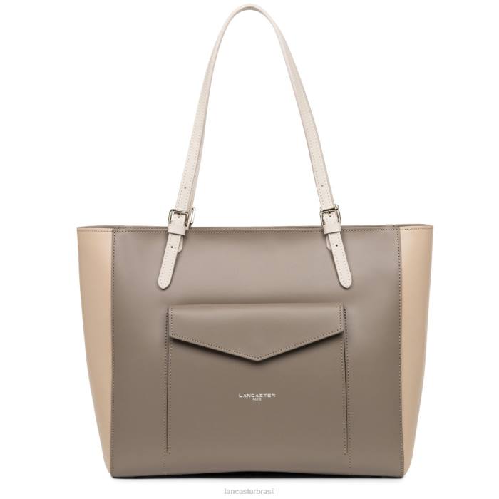 mulheres Lancaster Paris taupe-nude fonce-galet rosa bolsa lisa RBF43421