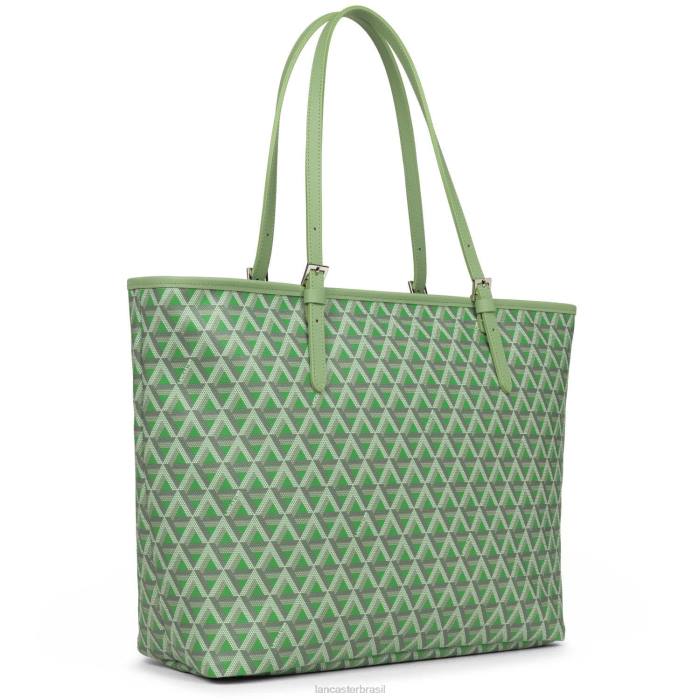mulheres Lancaster Paris verde ícone de sacola grande RBF42519