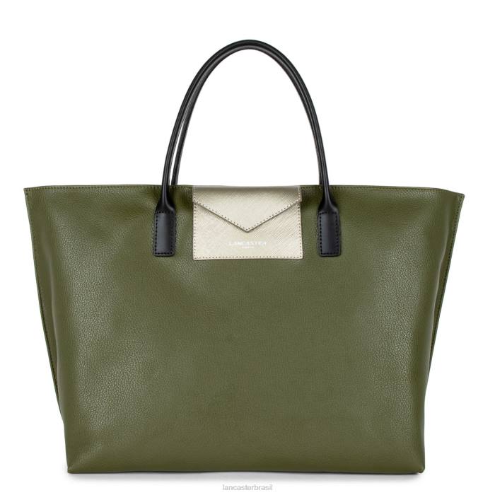 mulheres Lancaster Paris verde militar-fusil-noir bolsa grande maia RBF4747