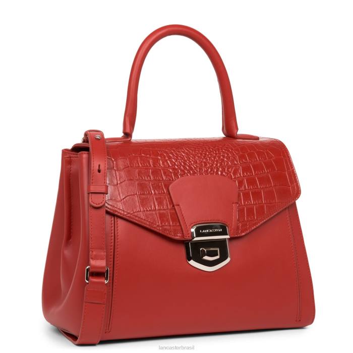 mulheres Lancaster Paris vermelho croco bolsa tote parisienne sophia RBF43609