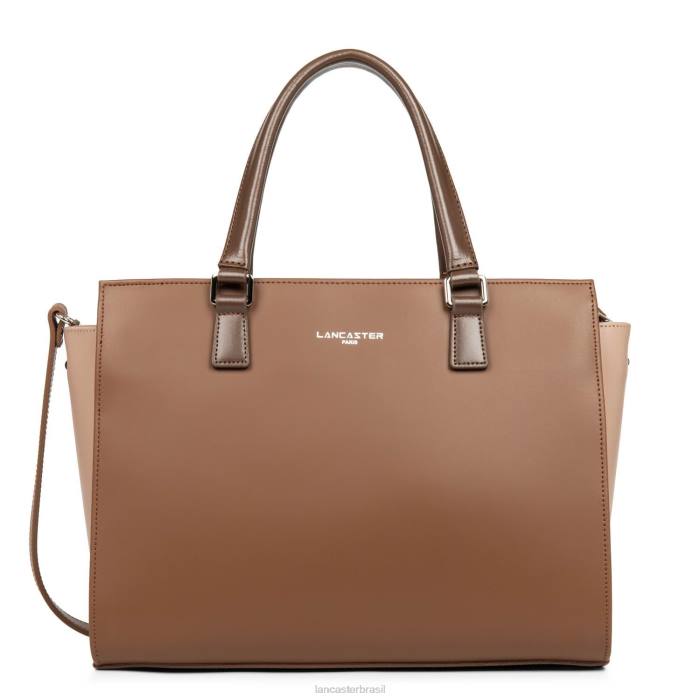 mulheres Lancaster Paris vison-nude fonce-marron bolsa grande lisa RBF43158