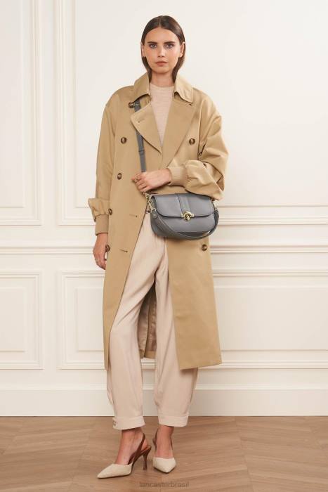 mulheres Lancaster Paris Gris Chaud bolsa baguete paris medaille RBF4899