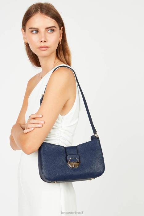 mulheres Lancaster Paris azul fonce bolsa baguete delphino RBF42474