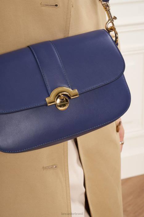 mulheres Lancaster Paris azul roi bolsa baguete paris medaille RBF4897