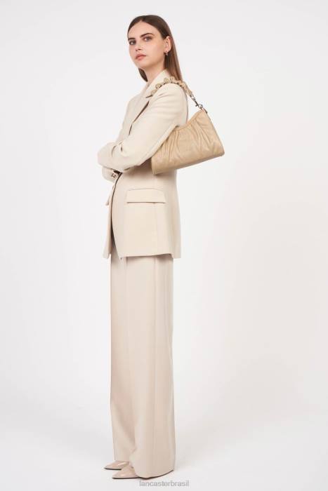 mulheres Lancaster Paris bege bolsa baguete retrô chouchou RBF41104