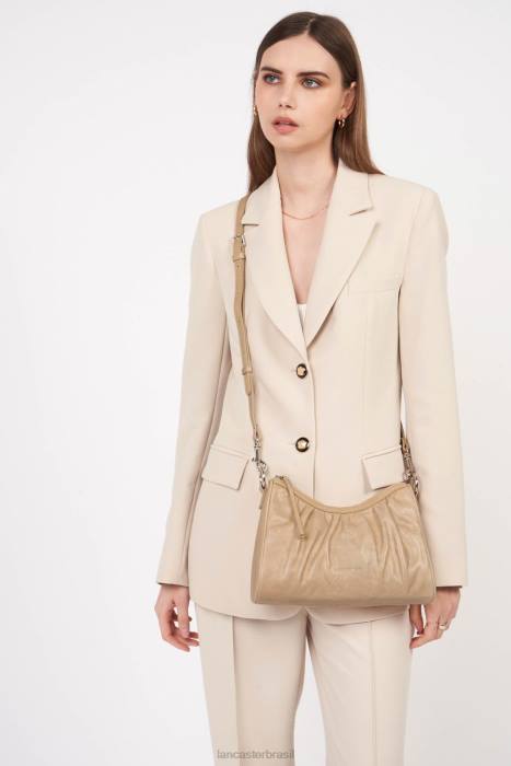 mulheres Lancaster Paris bege bolsa baguete retrô chouchou RBF41104