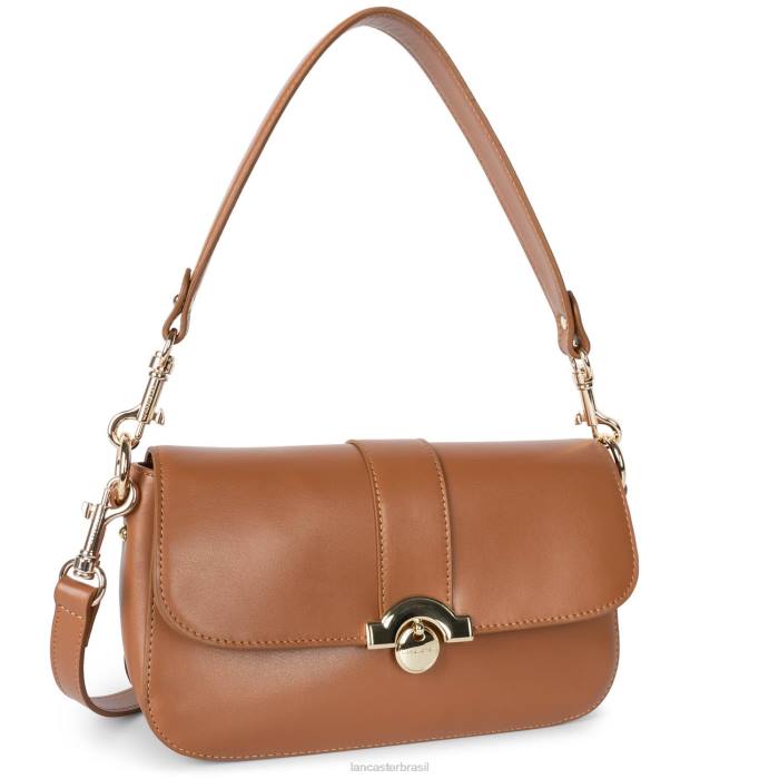 mulheres Lancaster Paris camelo bolsa baguete paris medaille RBF4890