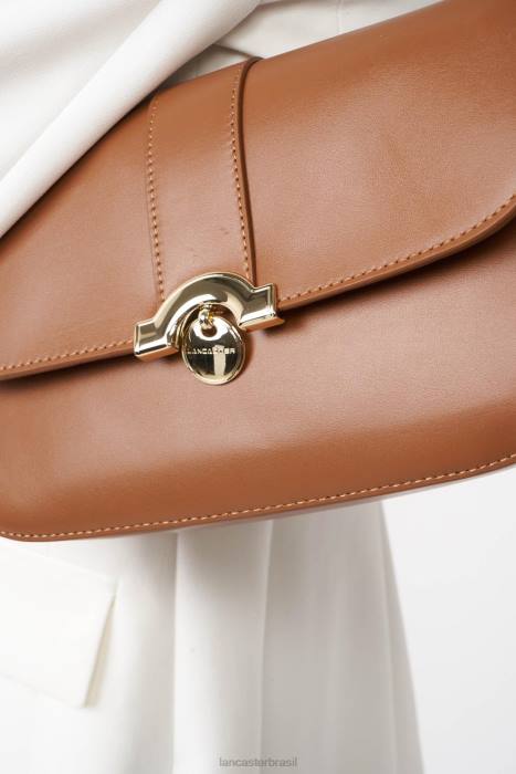 mulheres Lancaster Paris camelo bolsa baguete paris medaille RBF4890