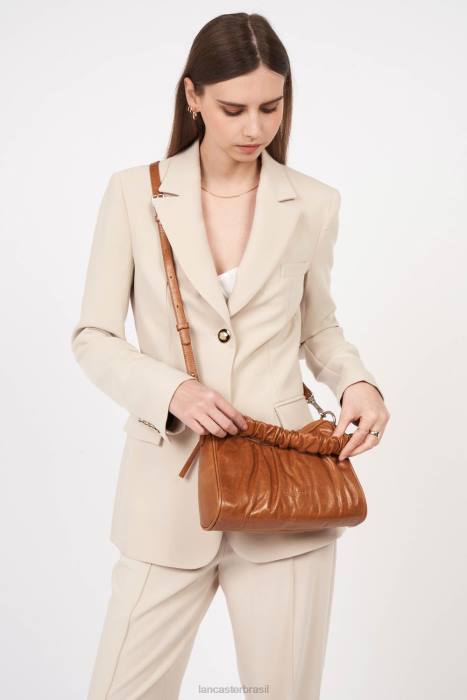 mulheres Lancaster Paris camelo bolsa baguete retrô chouchou RBF41105