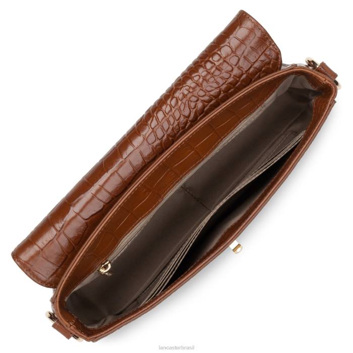 mulheres Lancaster Paris caramelo bolsa baguete exótica croco cn RBF44409