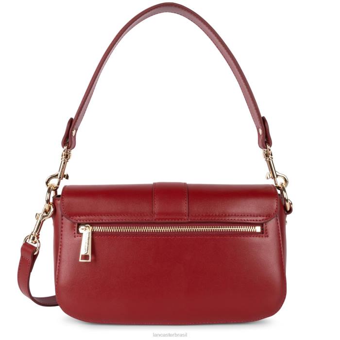 mulheres Lancaster Paris carmim bolsa baguete paris medaille RBF4898