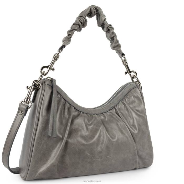 mulheres Lancaster Paris cinza bolsa baguete retrô chouchou RBF41111