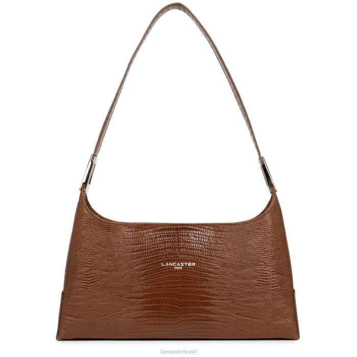 mulheres Lancaster Paris conhaque-lezard bolsa baguete exótica lezard & croco fr RBF4457