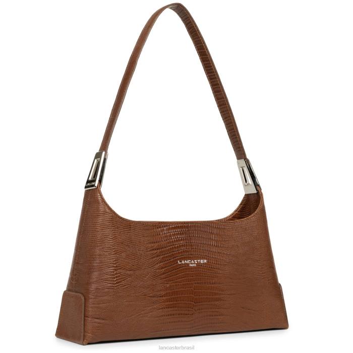 mulheres Lancaster Paris conhaque-lezard bolsa baguete exótica lezard & croco fr RBF4457