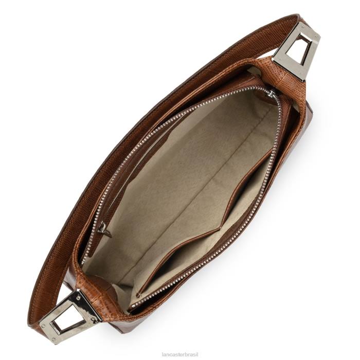 mulheres Lancaster Paris conhaque-lezard bolsa baguete exótica lezard & croco fr RBF4457