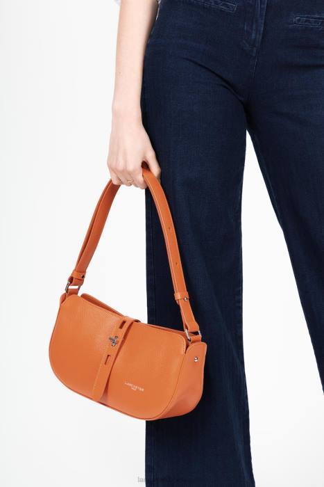 mulheres Lancaster Paris laranja bolsa baguete lucertola RBF44159