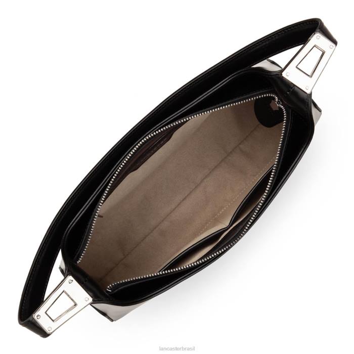 mulheres Lancaster Paris preto bolsa baguete grande suave ace RBF41281
