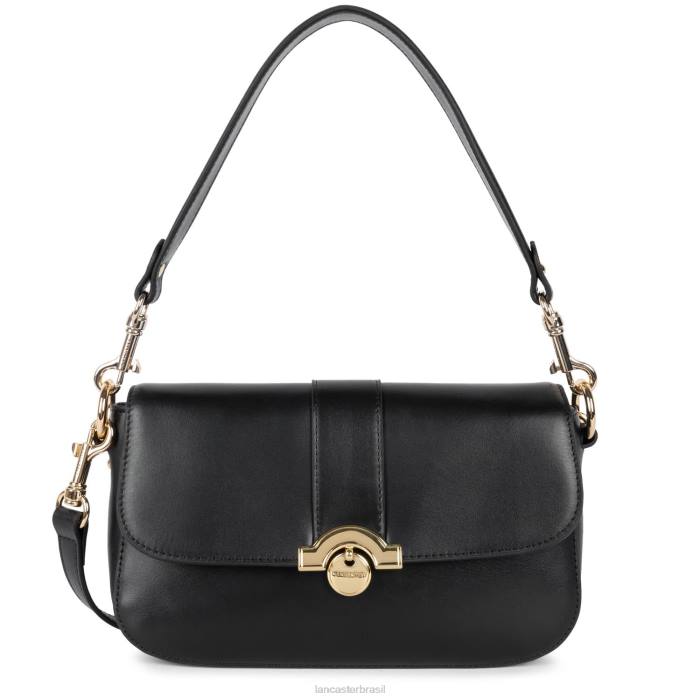 mulheres Lancaster Paris preto bolsa baguete paris medaille RBF4894