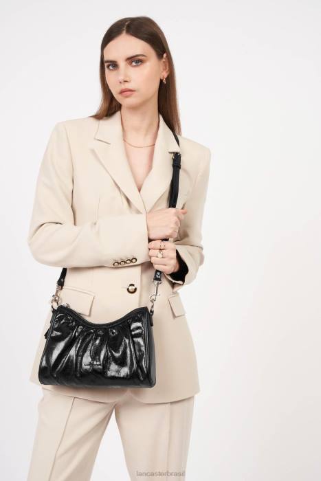 mulheres Lancaster Paris preto bolsa baguete retrô chouchou RBF41108